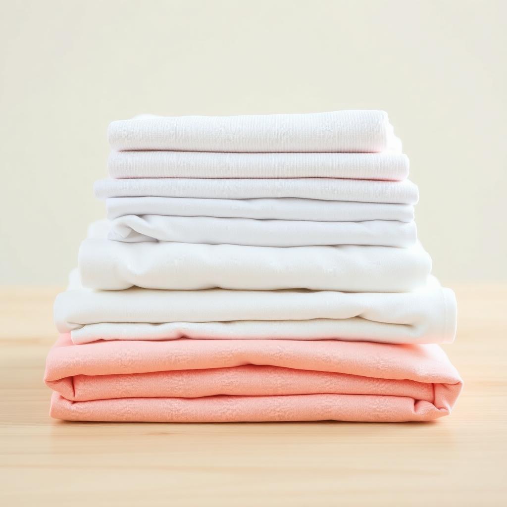 Neatly folded clean laundry