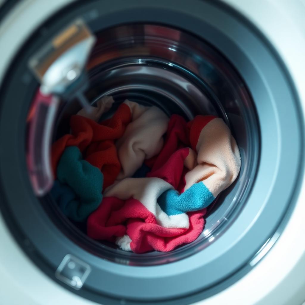 Washing machine in action