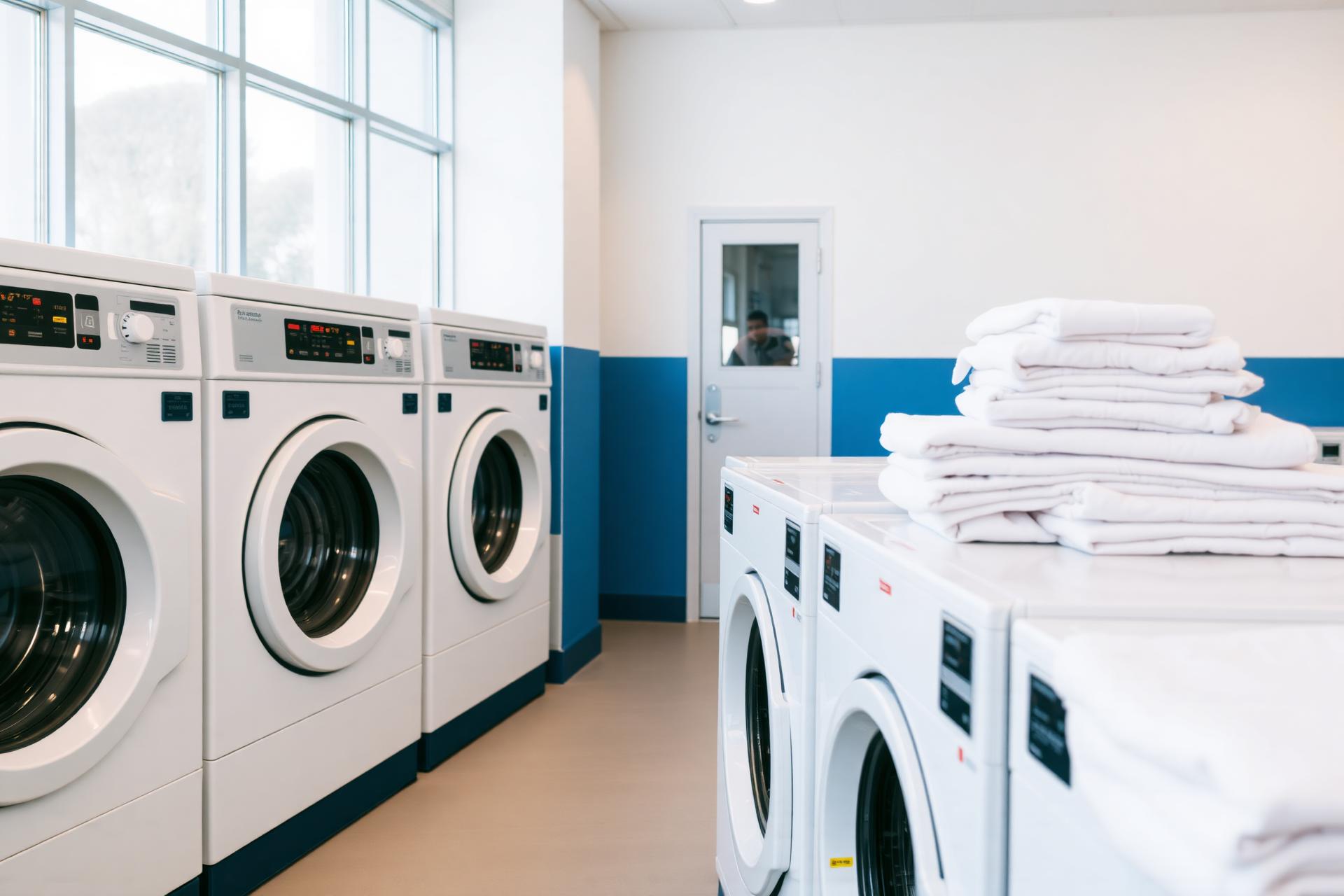 Bright clean laundromat